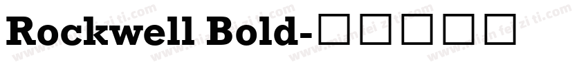 Rockwell Bold字体转换